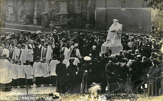 Exeter Cathedral, unveiling of Bishop Hooker statue, 1907