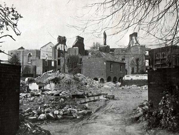 Exeter cathedral school bomb damage