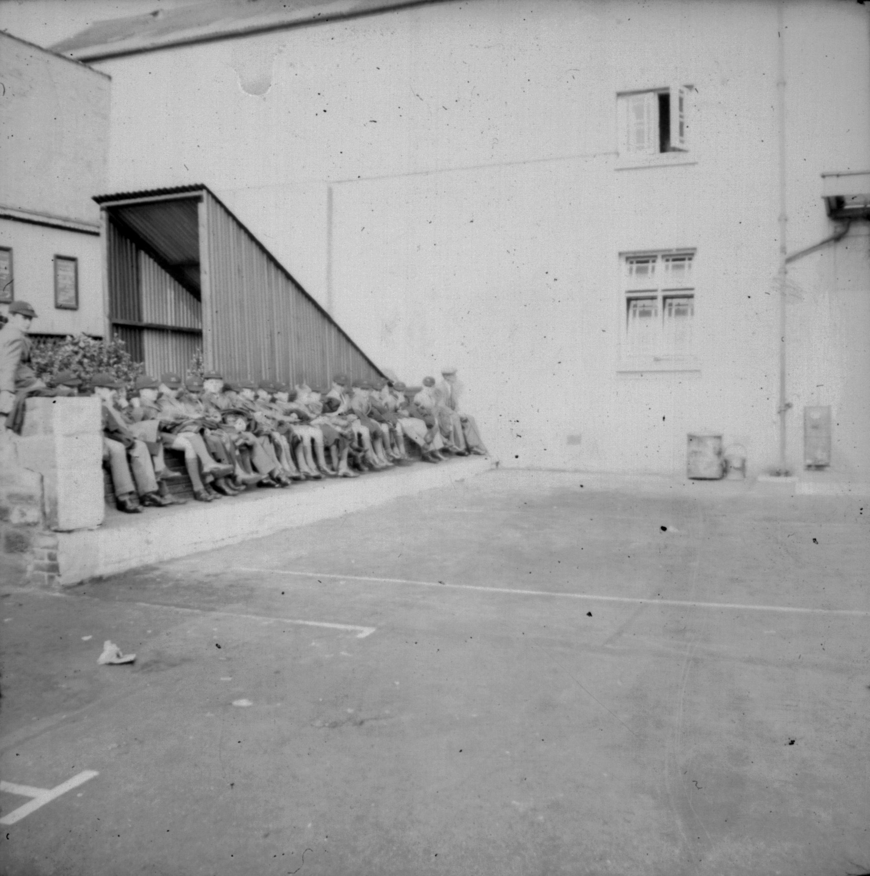 Boys waiting for bus at Paul St. Oct[ober 19]41