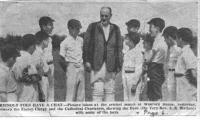 Exeter choristers - cricket