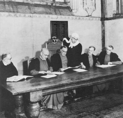 Exeter Cathedral Chapter meeting - 1963