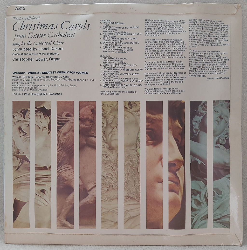 Exeter Cathedral Choir - Woman Magazine Christmas Carols - 1966