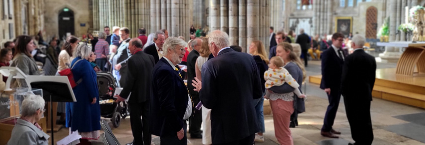 Exeter Cathedral Choir Reunion 2025 - nave before evensong