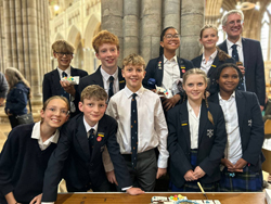 Exeter Cathedral Senior Choristers 2025-2026 with Mr Timothy Noon, Director of Music